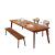 仙僖俫长条书桌实木台式电脑桌儿童学习小学初中生家用写字双人办公桌椅