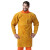 友盟 AP-6200金黄色全皮长袖围裙 焊工焊接电焊用围裙 L码1件【可定制】