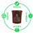 上海垃圾分类垃圾桶大号干垃圾湿垃圾户外圆形咖啡色棕色厨房物业 黑色60升有盖(干垃圾)