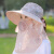 狮奥利兴2024夏季口罩一体帽农村干活戴的帽子女2024夏采茶护颈遮阳帽一体 卡其色