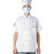 大杨C-002春夏季厨师服短袖上衣 肩膀后背透气 白色 XXXL码餐厅食堂酒店厨房工装 定制