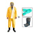 轻型分体防化服 化学实验防护服套装 生化防毒耐酸碱 硫酸工作服 分体防护服+手套+靴子 L