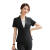 wsng薄款小西装短袖外套女白色夏季气质职业修身工作服上衣西服时尚 黑色DUAN袖 3XL 建议120-130斤