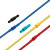 汇君 PVC子弹头对接冷压端子连接器公母电线对接头 红色0.5-1.5平方 50套 