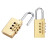 聚远 JUYUAN 铜密码锁柜子行李箱包防盗抽屉锁防锈锁 密码轮 铜28mm×4 2个起售 