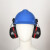 斑旭婉挂安全帽耳罩隔音降噪防噪音消音工厂工业护耳器插挂式安全帽专用 隔音耳罩+安全帽(红色)
