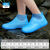 雨鞋套男女款防水防滑外穿雨靴备美加厚耐磨雨天防雨硅胶儿童水鞋 蓝色-低筒防滑鞋底