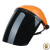 千惠侬专用脸罩耐高温烧焊护面具头戴式加厚脸部弧焊电焊防 橙顶黑色PC面屏