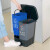 四分类垃圾桶垃圾分类垃圾桶带盖大号干湿脚踏商用客厅公共场合厨 60L蓝灰(可回收+其他)组装款