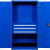 工厂五金工具工具柜子重型箱储物柜配件柜双开门车间式铁皮抽屉柜 通门内四板蓝色/0ba