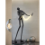 鸿登后现代轻奢人形雕塑艺术装饰落地灯别墅客厅创意玻璃钢落地大摆件 人物雕像1.8米