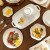 摩登主妇陶瓷盘子欧式创意浮雕碗盘套装简约菜盘餐盘家用餐具盘碟 8英寸 北欧物语汤碗 明细见图二