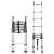 加厚铝合金人字梯升降竹节梯多功能折叠伸缩铝梯直梯子定制 德标多功能梯3.6+3.6米=直7.2米
