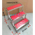 定制适用不锈钢台阶凳小门台活动小楼梯梯阶凳一二三层梯脚踏凳踏步凳 红色3层【加宽60厘米高63厘米】