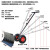 致仕（ZISIZ）单杆轮式推雪铲 74x35厘米 加厚推雪板双轮铲雪器推谷推玉米铲雪板谷物铲清粪铲 手动清雪车
