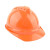 君御 头部防护 安全帽 豪华ABS带透气孔V型 固安捷1552 YD型下颚带旋钮式调节 橙色