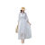 贝小草棉麻连衣裙 亚麻裙子高档纯色的2022夏天高端灯笼袖蕾丝拼接女显 白色 XL 130-145斤