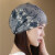沁度女士化疗后戴的薄款帽子光头帽子夏季透气专用包头开颅蕾丝月子帽 双色绣线灰色 均码(54-60cm有弹性)