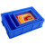加厚周转箱塑料盒子长方形工具箱零件盒收纳盒螺丝物料盒配件盒白色 3号蓝色 (加厚耐用)