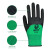 帮手仕 橡胶发泡手套劳保12双 黑绿色K409 防滑耐油耐磨 建筑工地工作装修搬运手套