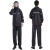 尔苗分体式雨衣套装时尚反光雨衣劳保防汛雨衣黑单层雨衣+雨裤XL