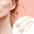 赛菲尔 K金耳饰女款 18k玫瑰金星星耳线 时尚镂空五角星耳坠