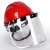 电焊面罩安全帽支架防护pvc面屏打磨防冲击透明罩高清防风防飞溅 安全帽(随机款式)+支架+PC面屏+护颈布
