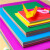 金煌兴富（JINHUANGXINGFU） 正方形彩纸 千纸鹤专用纸 幼儿园教学手工DIY剪纸手工折纸 （10cmx10cm）10色 500张装