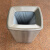 不锈钢垃圾桶30L大容量走廊公司电梯洗手间敞口无盖擦手纸直筒 25升砂银钢 长32*宽26*高60cm