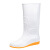 谋福（CNMF）高筒雨靴 防水防滑水靴耐磨工作水鞋 白色 37-38码 