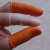 指套100个麻点颗粒防滑橙色白色乳胶橡胶耐磨加厚劳保工业手指套 白色大中小混装(100个)