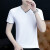 对德莫代尔棉短袖t恤男2024新款夏季白色棉V领男士纯色半袖潮牌 黑色 3XL(160-175斤)