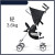 SMVP口袋车可坐可躺婴儿推车超轻便简易折叠儿童遛娃口袋伞 坐躺版-奶油布丁+扶手+雨罩