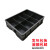 防静电零件箱SMT分类元件盒加厚周转箱电子元件零件盒物料平口盒黑色电子部件分格箱ESD箱 (大)4格 方盘 510*290*20mm