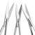 金固牢 实验用剪刀 不锈钢实验室手术剪刀直尖弯尖 KZS-80 组织直圆16cm 