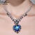 圣琪魅（SNGEMEI）欧美时尚夸张心形海洋之心水晶装饰项链女潮流新款锁骨链 海洋之心项链+蓝钻海洋之心耳钉