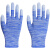 涂指涂掌手套劳保耐磨工作防滑薄款透气夏季电子厂工作 蓝色条纹涂指(36双) S