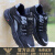 AEXP阿玛EA7XP尼旗下男鞋春季运动鞋皮面防滑鞋男士休闲鞋软底耐磨百 白黑B2101 38