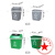 沃嘉定制适用塑料无盖垃圾分类垃圾桶不带盖子学校厨房小区物业户外大号 绿色-【厨余垃圾】 15升【不带盖子】