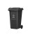 舒蔻 户外垃圾桶大号室外环卫垃圾桶带盖带轮工业物业商用大型塑料分类垃圾箱 黑色其他垃圾100L