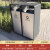 户外垃圾桶不锈钢市政公园景区商用金属果皮箱小区环卫分类垃圾箱 I款镀锌板双分类