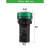 施耐德22mm指示灯XB2-BVM3LC AC220V/24V/380v绿色电源信号灯LED 白色 AC110V