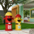 造型大号分类幼儿园创意消防栓公园卡通商用户外果皮箱带盖垃圾桶 消火栓桶套*定制