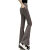 LFGV芭比裤外穿收腹提臀无痕高腰高档女口袋微辣鲨鱼裤紧身薄款喇叭裤 口袋款-小个子灰色 （150-160） 2XL （136-160斤）