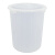兰诗 YJ-E086 带盖水桶 圆形塑料桶收纳桶大号水桶酒店厨房环卫物业垃圾桶 白色80升