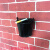 创意免钉墙上壁挂式烟灰缸公共场所厕所卫生间吸烟区灭烟筒垃圾桶 简易款黑 螺丝安装款