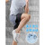阿尤布跑步短裤男双层健身运动速干三分裤田径美式篮球训练裤防尴尬 灰色 M(建议体重90-100斤)