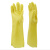 棉毛浸塑手套 耐酸碱工业防护 耐腐蚀 45cm 黄色 均码*长款45cm