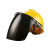 鹿色定制电焊面罩配安全帽式焊工防护面具防烤脸护脸全脸焊头戴式焊帽 (茶色)面罩+三筋透气(黄色)安全