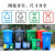 大号平口垃圾分类垃圾袋一次性可降解加大社区物业四色厨余塑料 绿色厨余垃圾80X90 50只